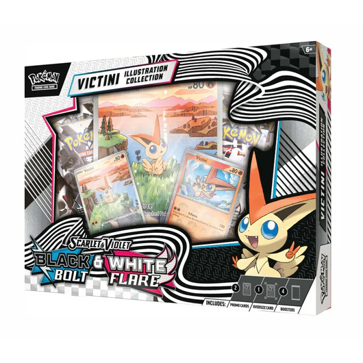 Caja Illustration Collection Victini Fulgor Negro y Llama Blanca